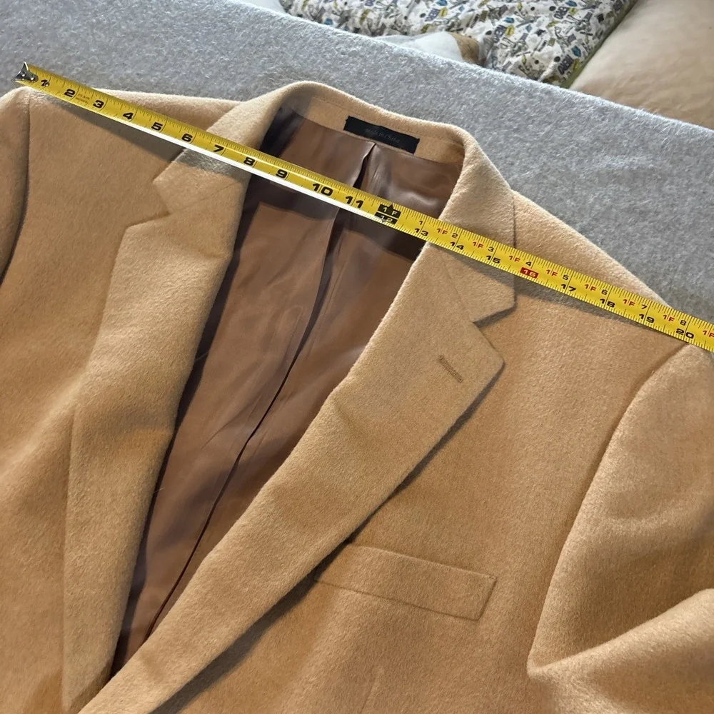 Chaps 100% Camel Hair‎ Beige Blazer Men's 46R RN-69456 Very Good Cond.